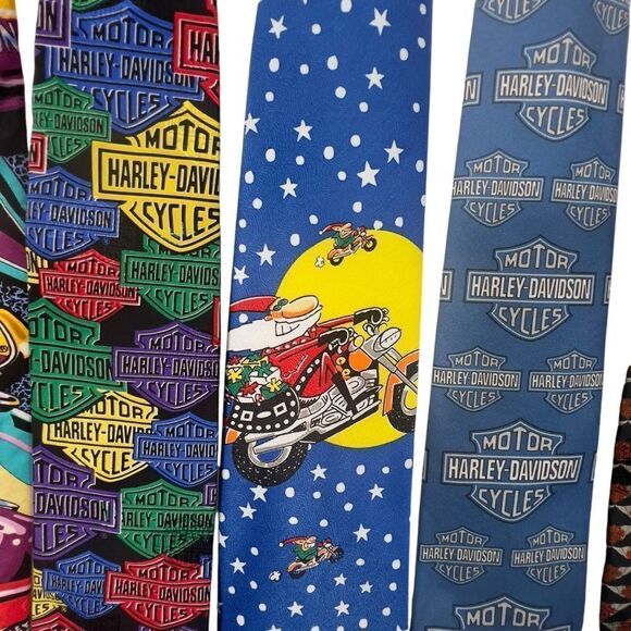 LOT of 5! Harley Davidson Ties ice for each season! Harley Davidson Christmas - Picture 8 of 16